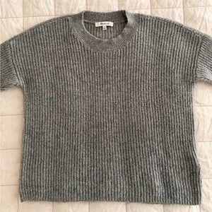 Madewell Heather Gray Ribbed Sweater
